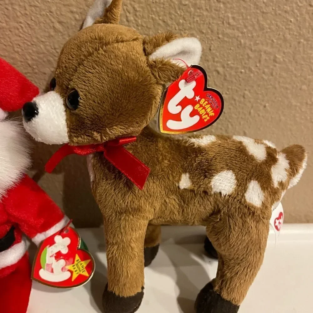 TY Santa and TY Chester The Reindeer